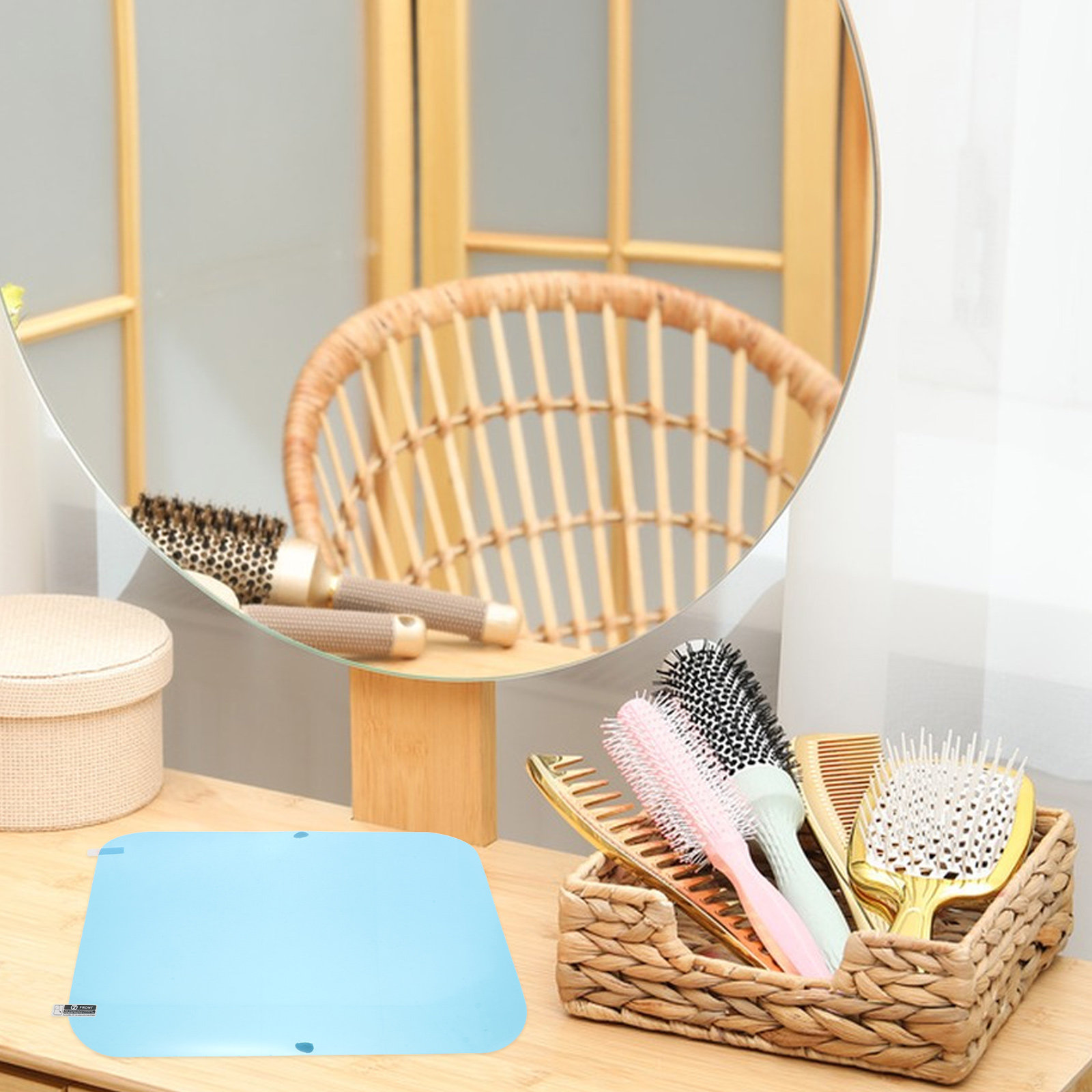 Home Bathroom Mirror - Anti-Fog Protective Film 12.6x9.5 Inch Bathroom