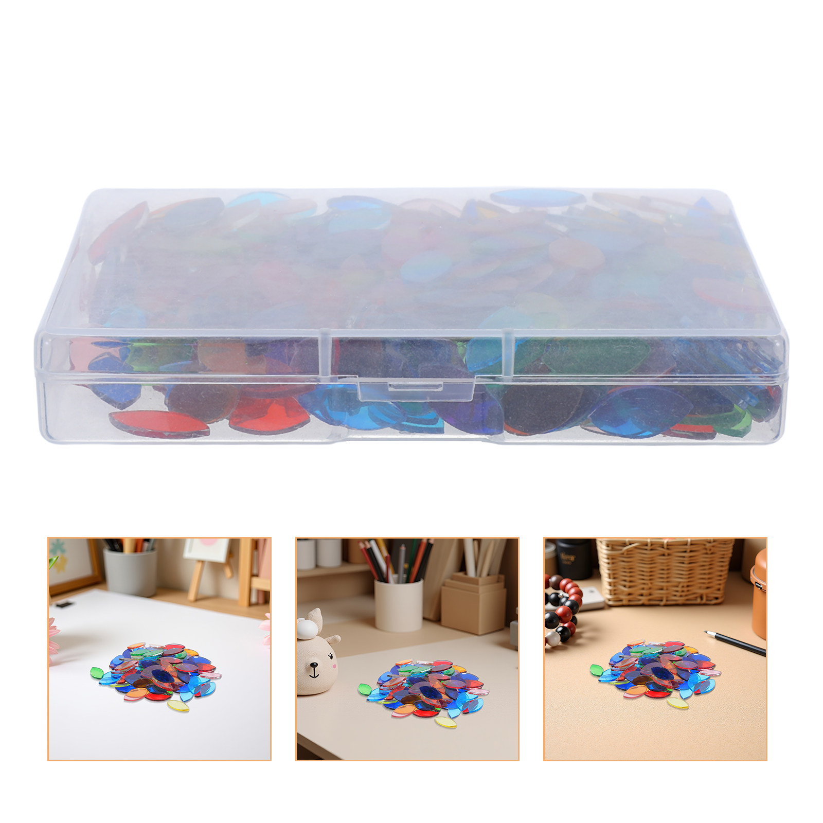 Home Bathroom Wall Tiles - 443Pcs Leaf Glass Mosaic Tiles Flat