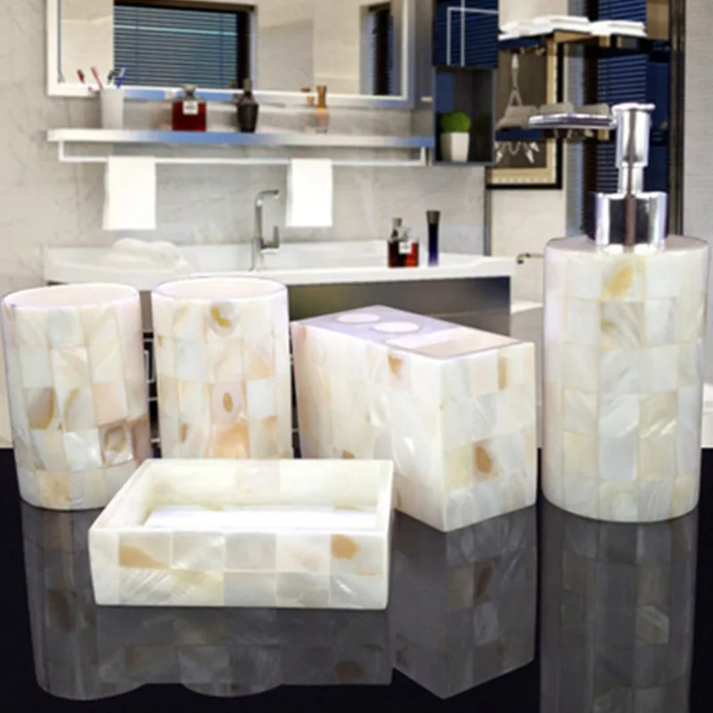 Zara Home Bathroom - WSHYUFEI Luxury Shell Bathroom Set-Wedding Gift-Bathroom