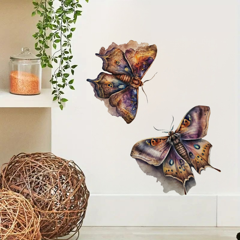 Home Bathroom Wall Tiles - Beautiful Gothic Moth Sticker, Water-proof Home