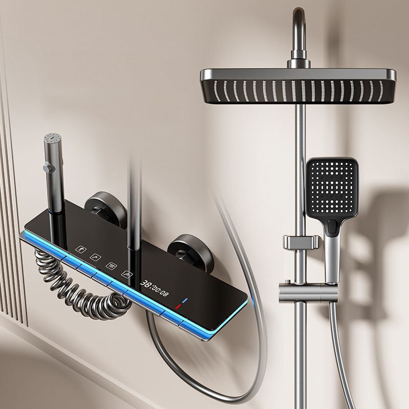 Shower Head Rain - Luxurywholesale Digital Display Thermostatic Shower Set
