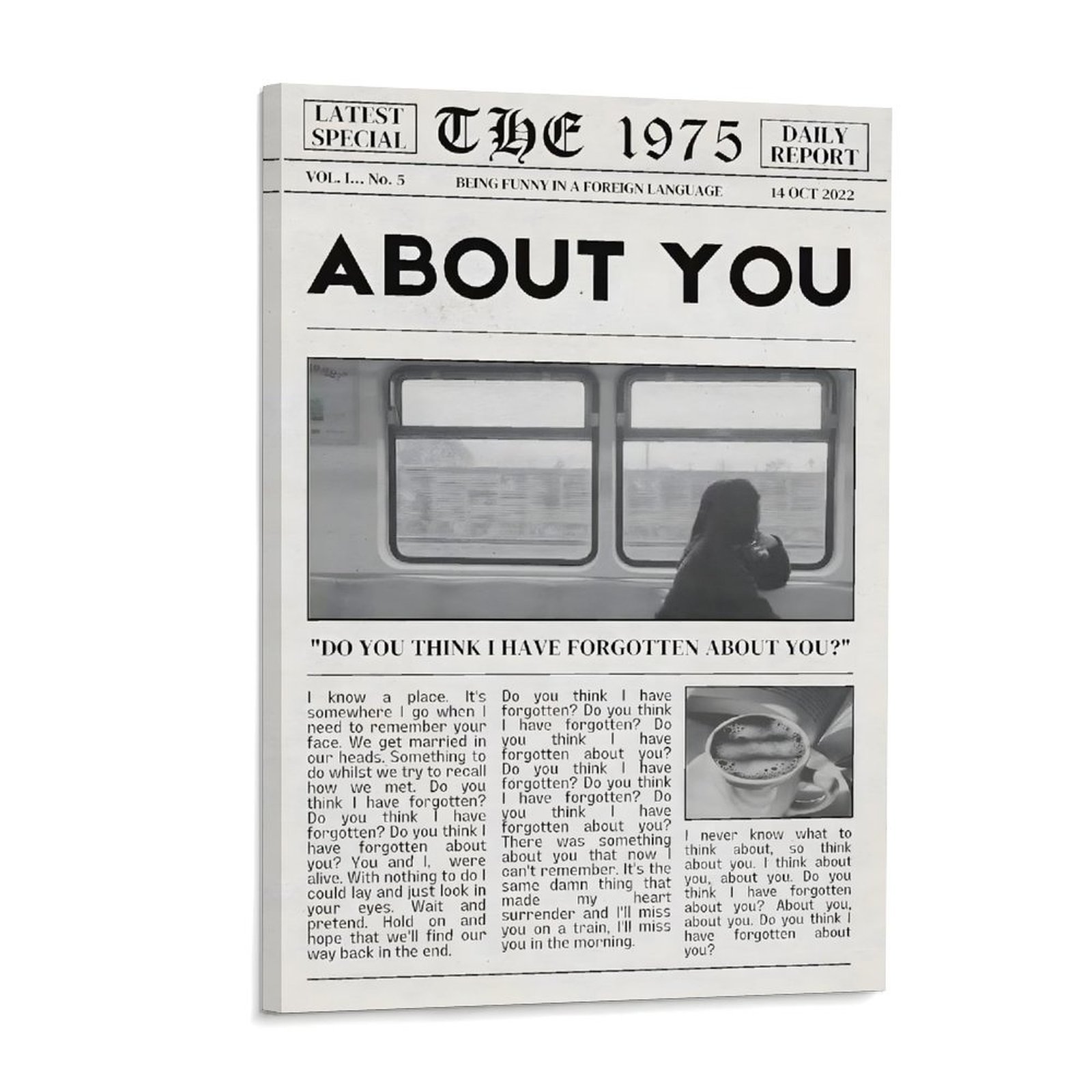 Home Bathroom Mirror - The 1975 About You Poster Music