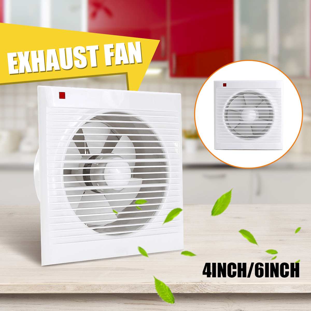 Home Bathroom Exhaust Fan - 4 Inch 6 Inch 8 Inch