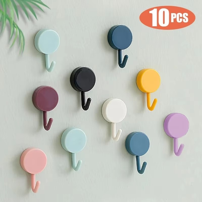 Home Creation Bathroom - 5-15pcs Self Adhesive Hook Strong Without