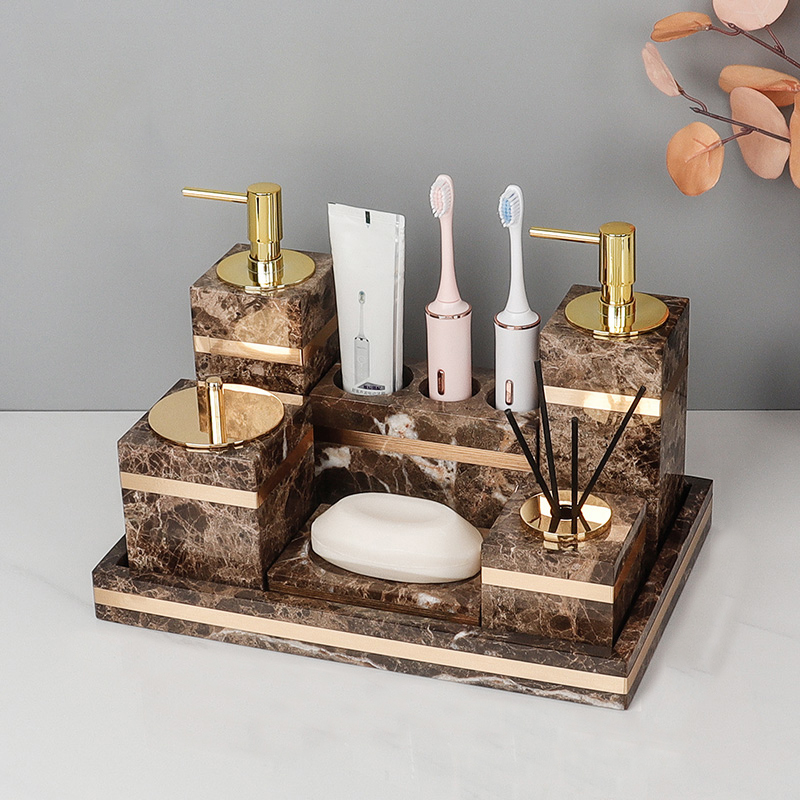 Emperador Dark Natural Marble  - Zara Home Bathroom review and price