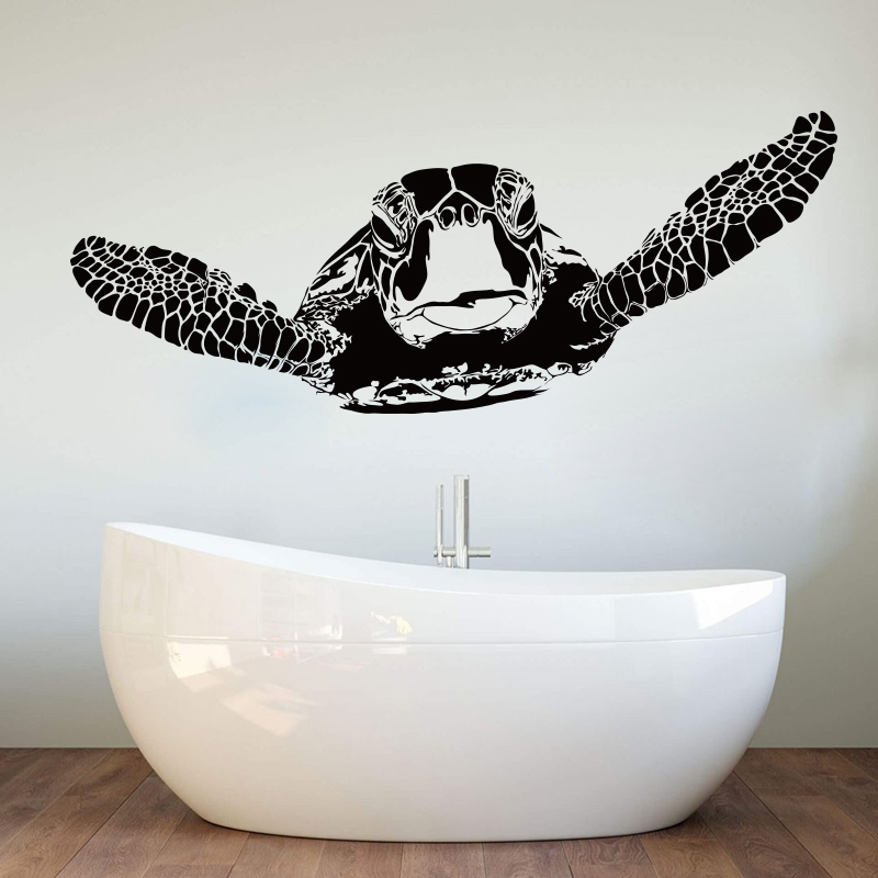 Huge Sea Turtle Ocean Animal W - Home Bathroom Floor Tiles review and price