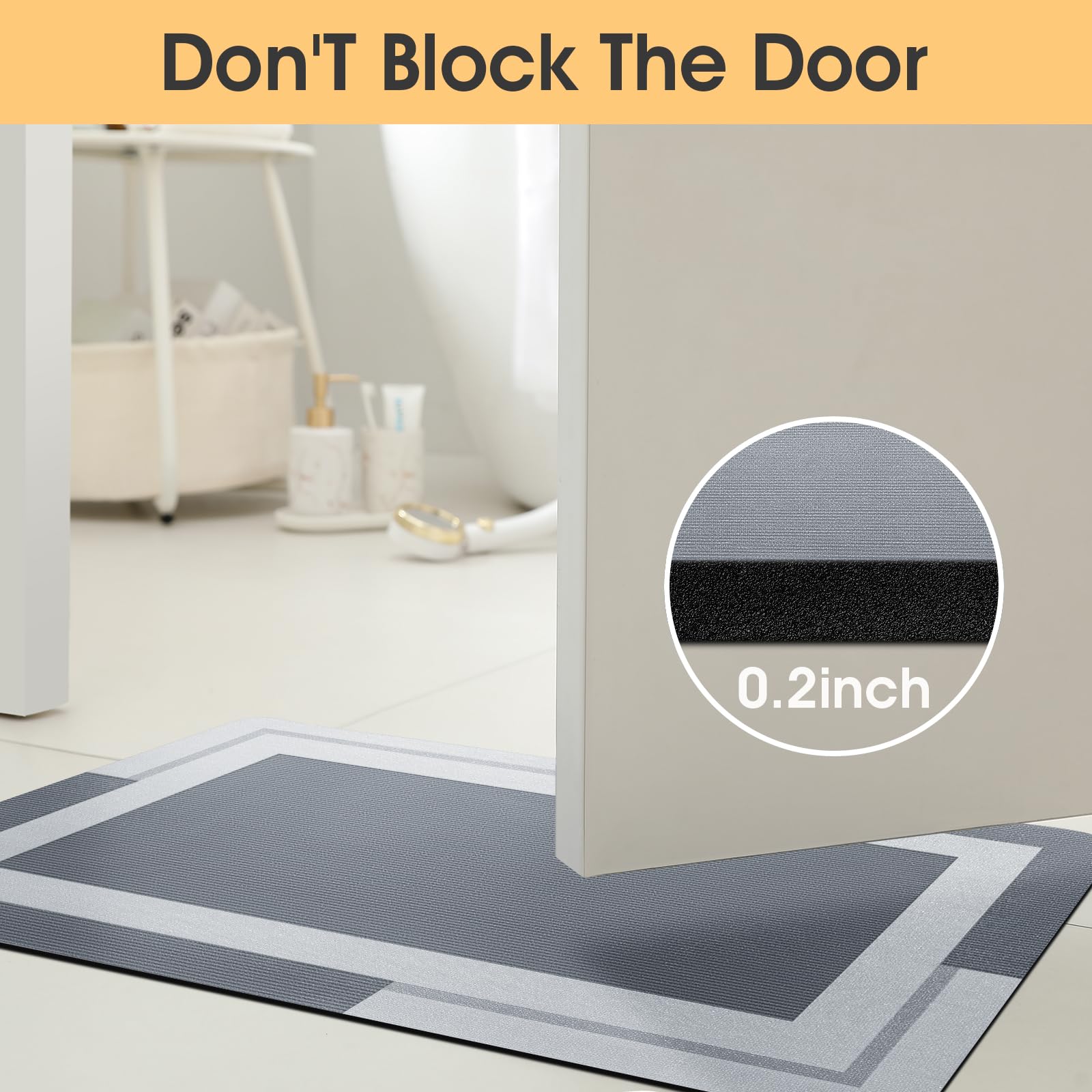 VIKAMA Bathroom Runner Rug wit - Zara Home Bathroom Mat review and price