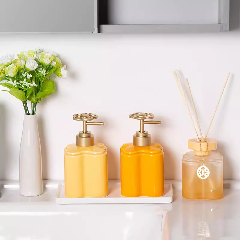 Modern Orange Floral Ceramic L - Zara Home Bathroom review and price