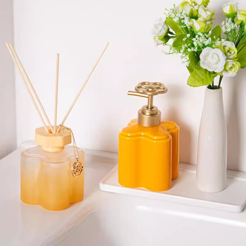 Modern Orange Floral Ceramic L - Zara Home Bathroom review and price