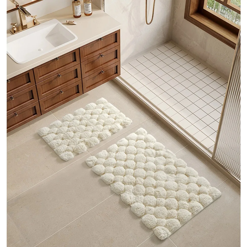 Ivory 2-Piece Cotton Bath Rug  - Zara Home Bathroom Mat review and price