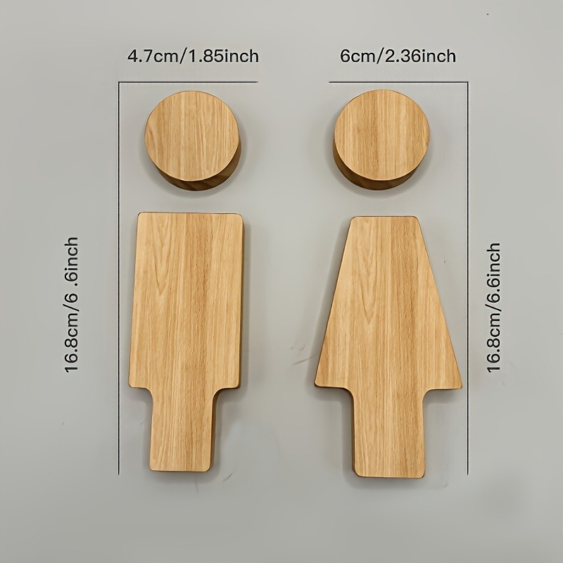 2PCS Wooden Bathroom Sign for  - Home Creation Bathroom review and price