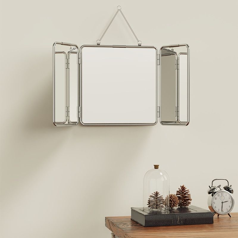 Ins Style Square Three Fold Wa - Home Bathroom Mirror review and price