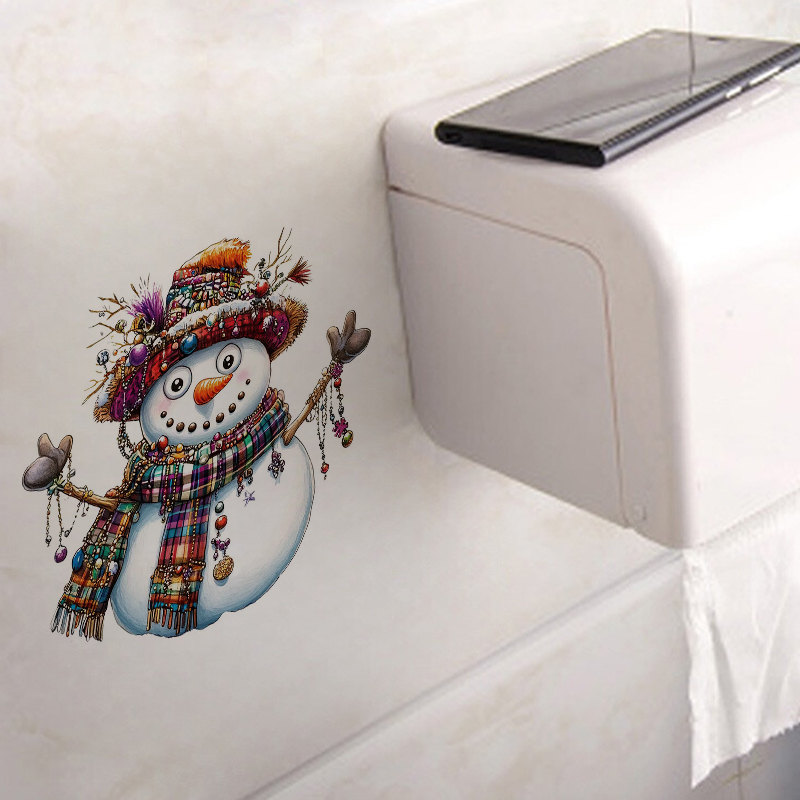 Funny Whimsical Snowman Sticke - Home Bathroom Floor Tiles review and price