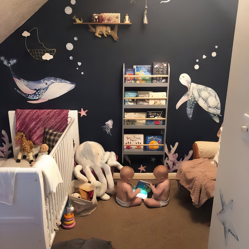 Watercolor Sea Life Ocean Wall - Home Bathroom Floor Tiles review and price