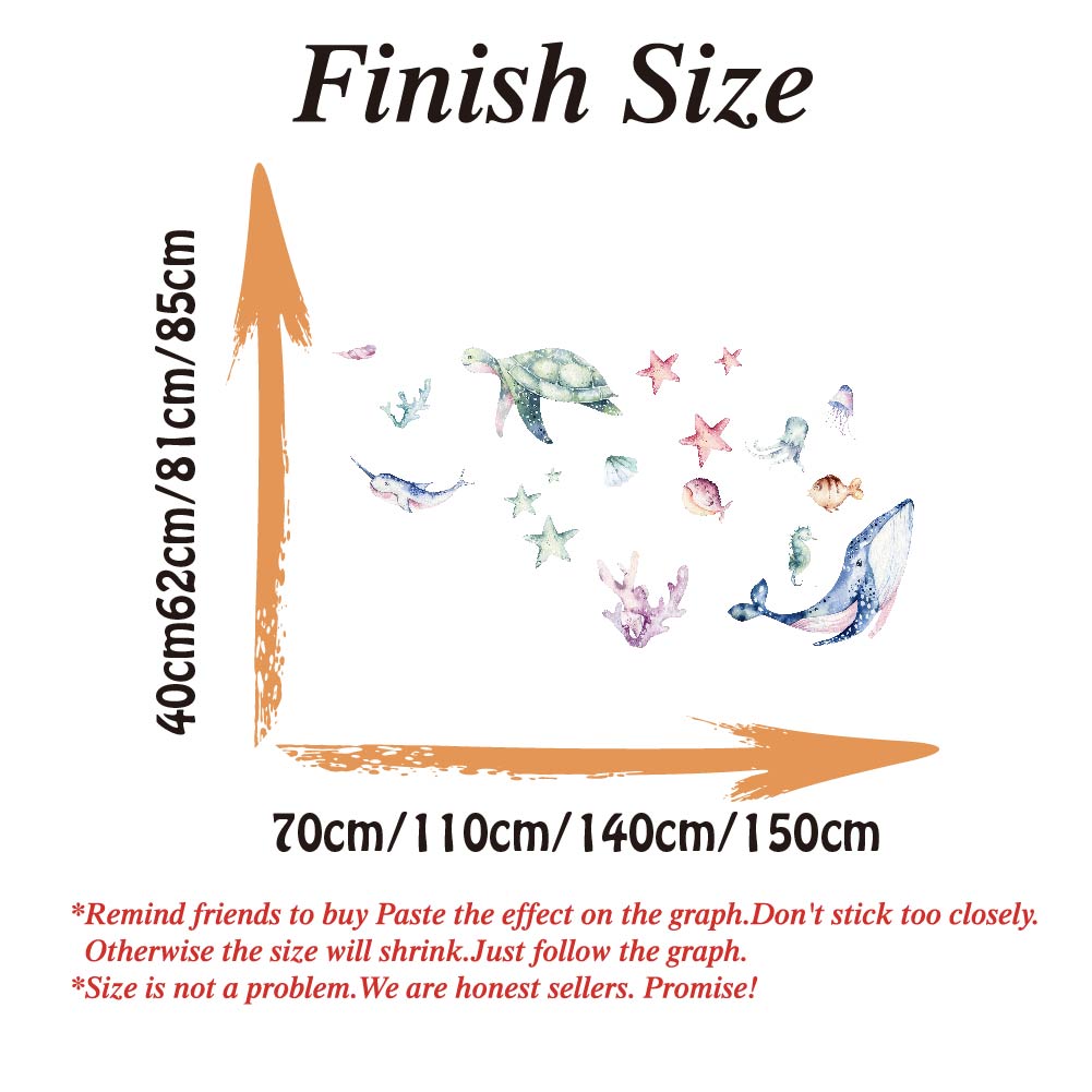 Watercolor Sea Life Ocean Wall - Home Bathroom Floor Tiles review and price