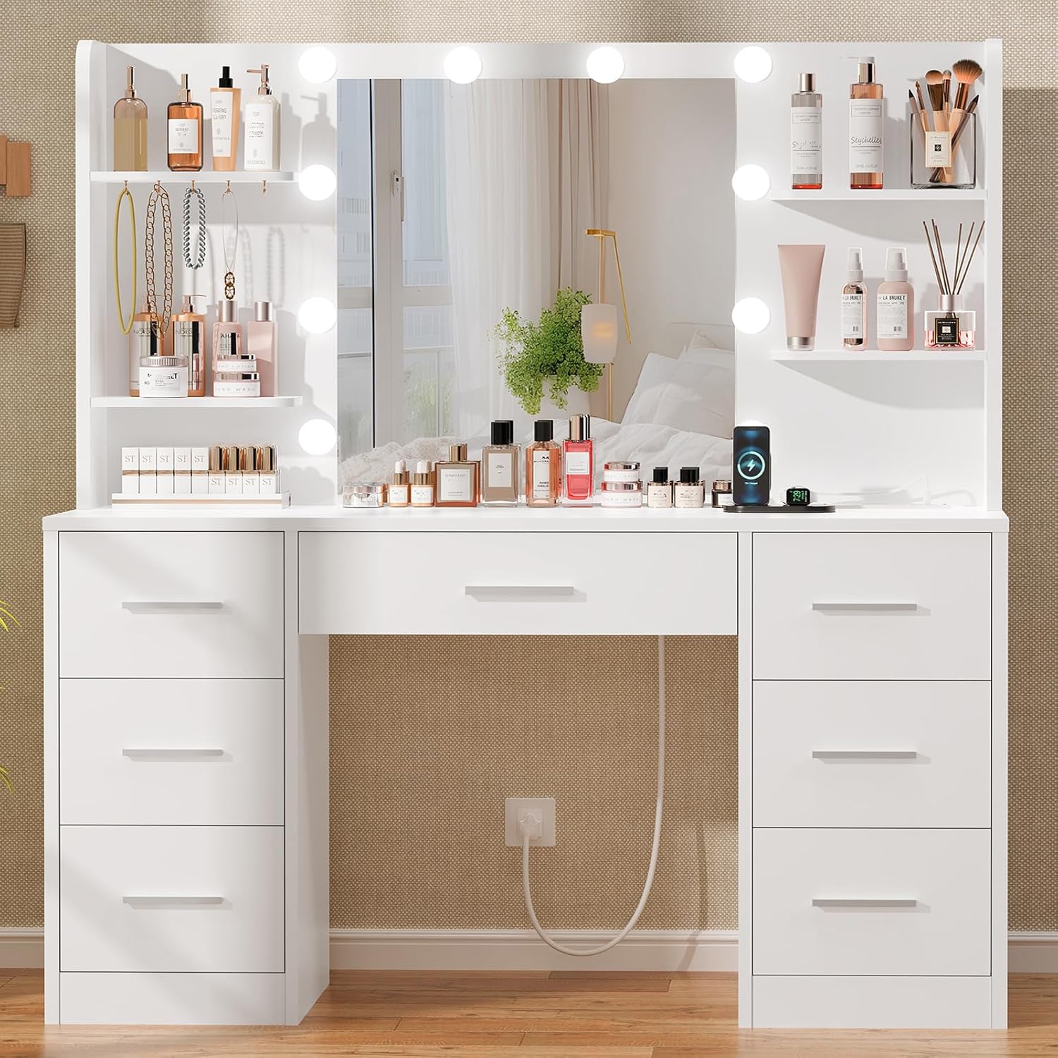 Large Vanity Desk LED Lighted  - Home Outlet Bathroom review and price