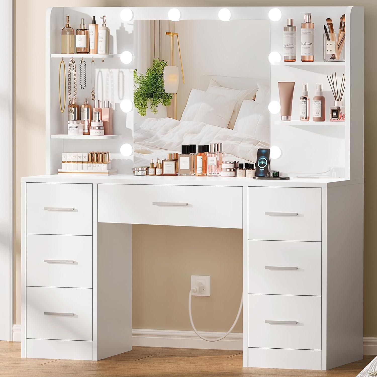 Large Vanity Desk LED Lighted  - Home Outlet Bathroom review and price