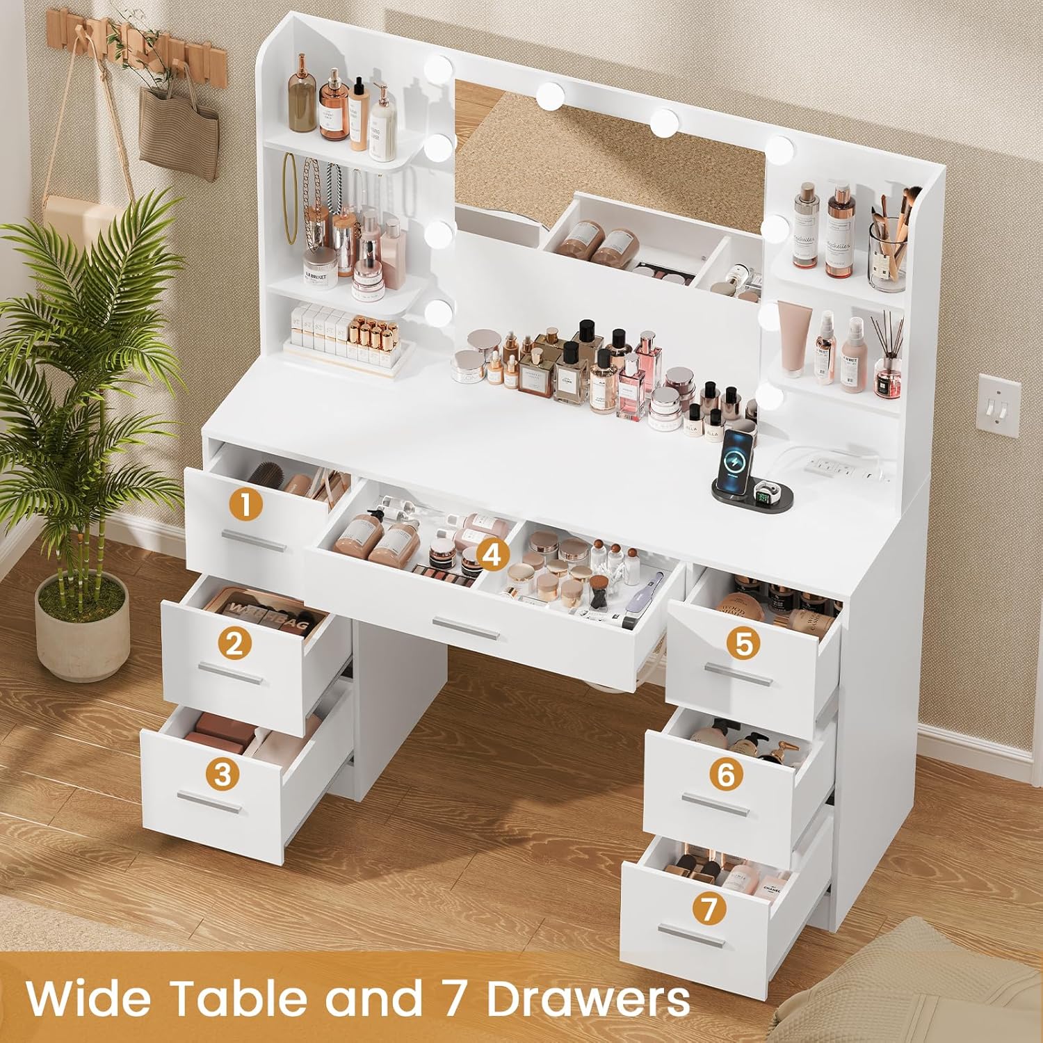 Large Vanity Desk LED Lighted  - Home Outlet Bathroom review and price