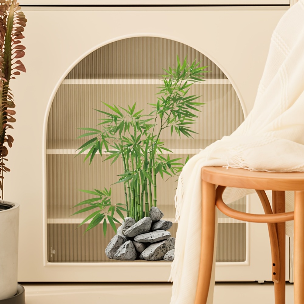 Watercolor Green Bamboo Leaf P - Home Bathroom Floor Tiles review and price