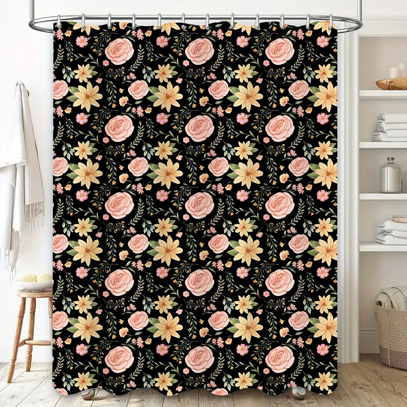 Black White Patterned Shower C - Home Bathroom Remodel review and price