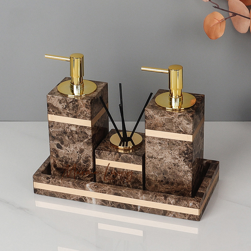 1set Emperador Dark Natural Ma - Zara Home Bathroom review and price