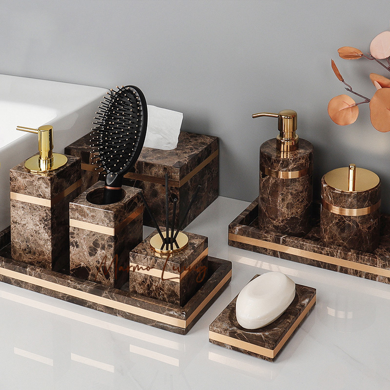 1set Emperador Dark Natural Ma - Zara Home Bathroom review and price