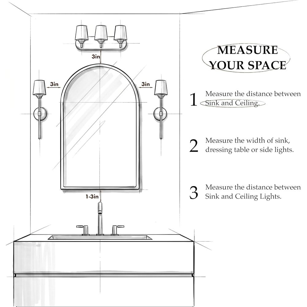 Luxurious Arched Gold Bathroom - Home Bathroom Mirror review and price