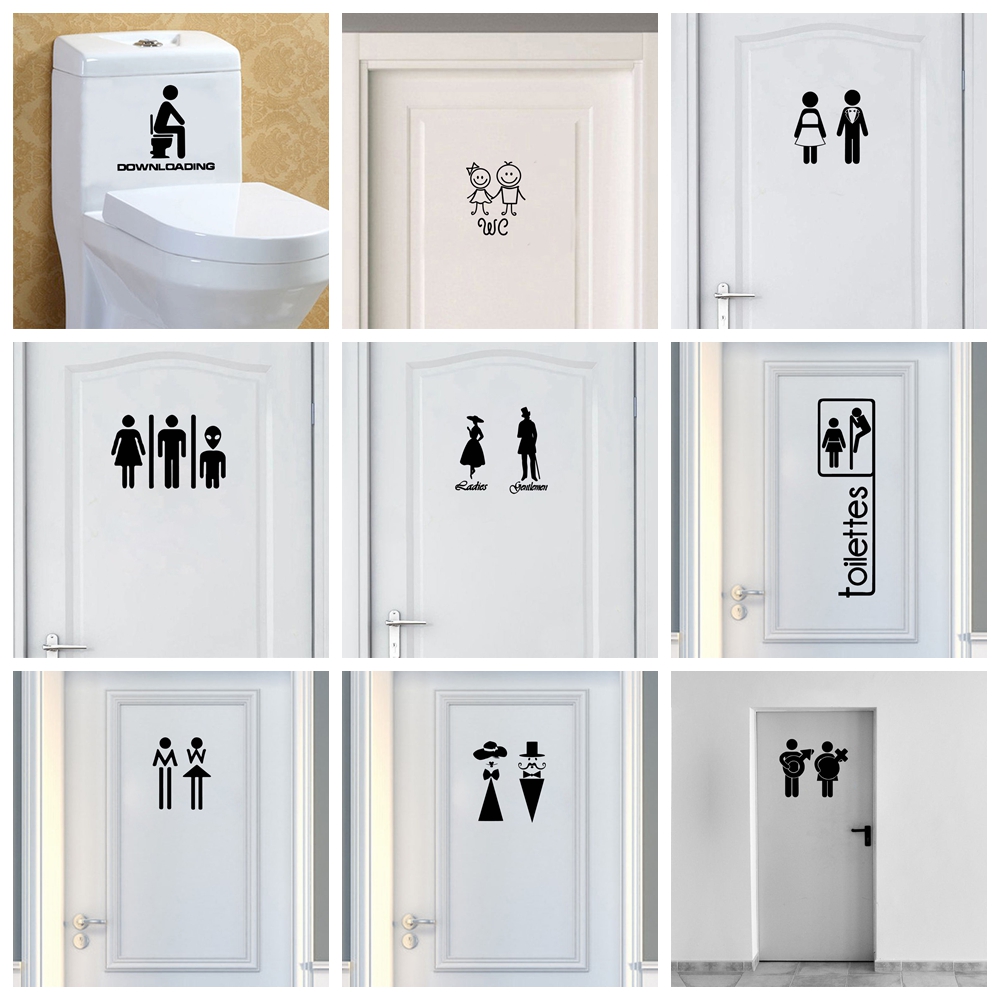1 pc Cartoon Style Toilet and  - Home Bathroom Wall Tiles review and price