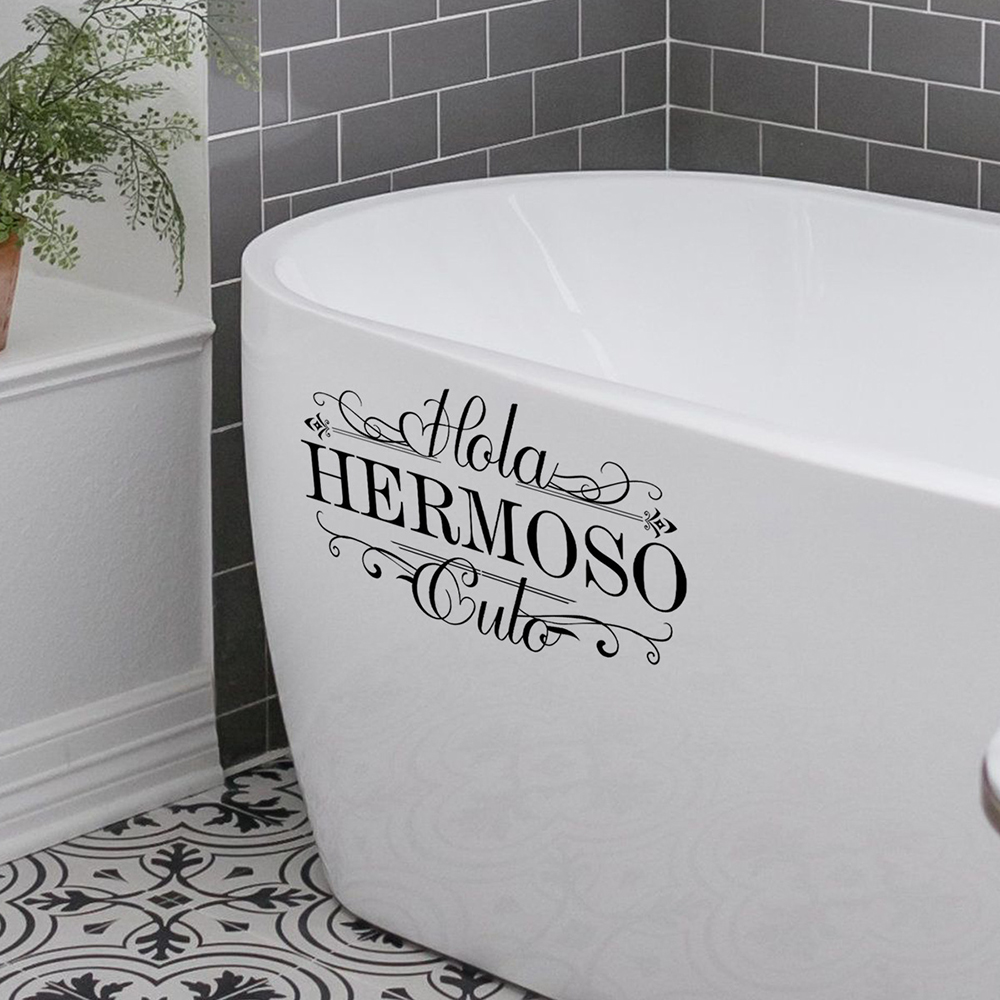 Spanish Funny Hola Heromoso To - Home Bathroom Floor Tiles review and price