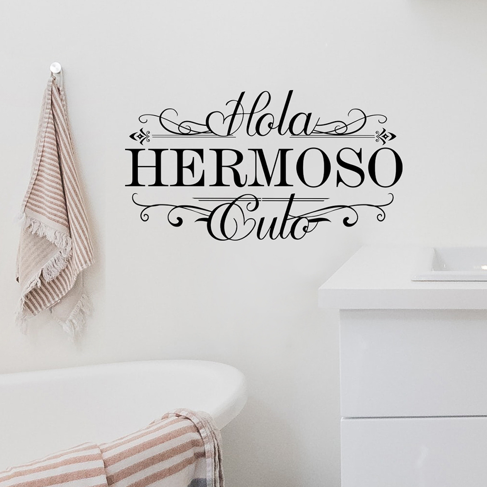 Spanish Funny Hola Heromoso To - Home Bathroom Floor Tiles review and price
