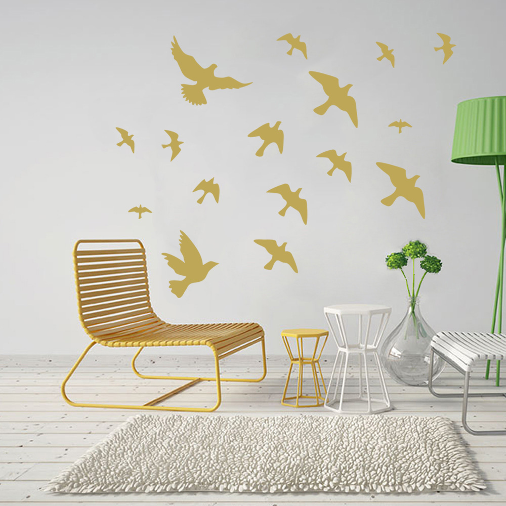 12Pcs/set Bird Wall Stickers H - Home Bathroom Floor Tiles review and price