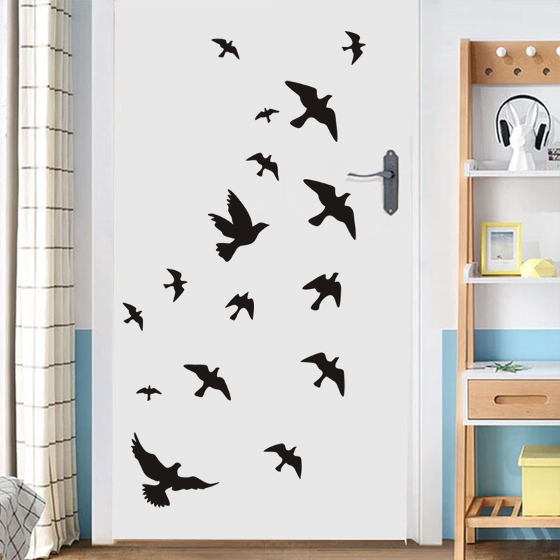 12Pcs/set Bird Wall Stickers H - Home Bathroom Floor Tiles review and price