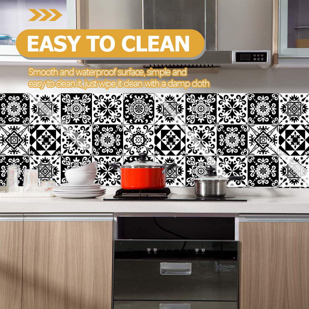 10 Pcs Home Decor Wall Sticker - Home Bathroom Wall Tiles review and price