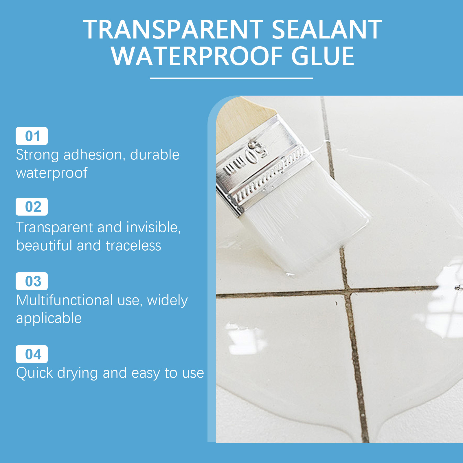 Transparent Waterproof Sealant - Home Bathroom Wall Tiles review and price