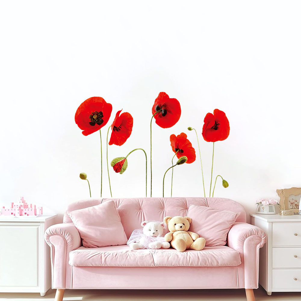 Colorful Flower Plants Wall St - Home Bathroom Floor Tiles review and price