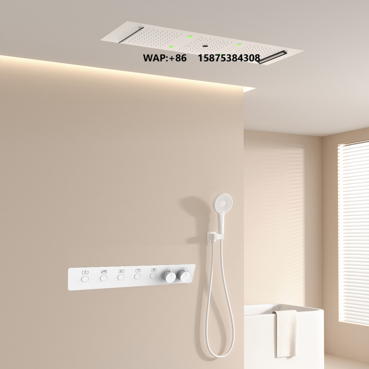 Luxury White 300*900mm Music L - Shower Head Rain review and price