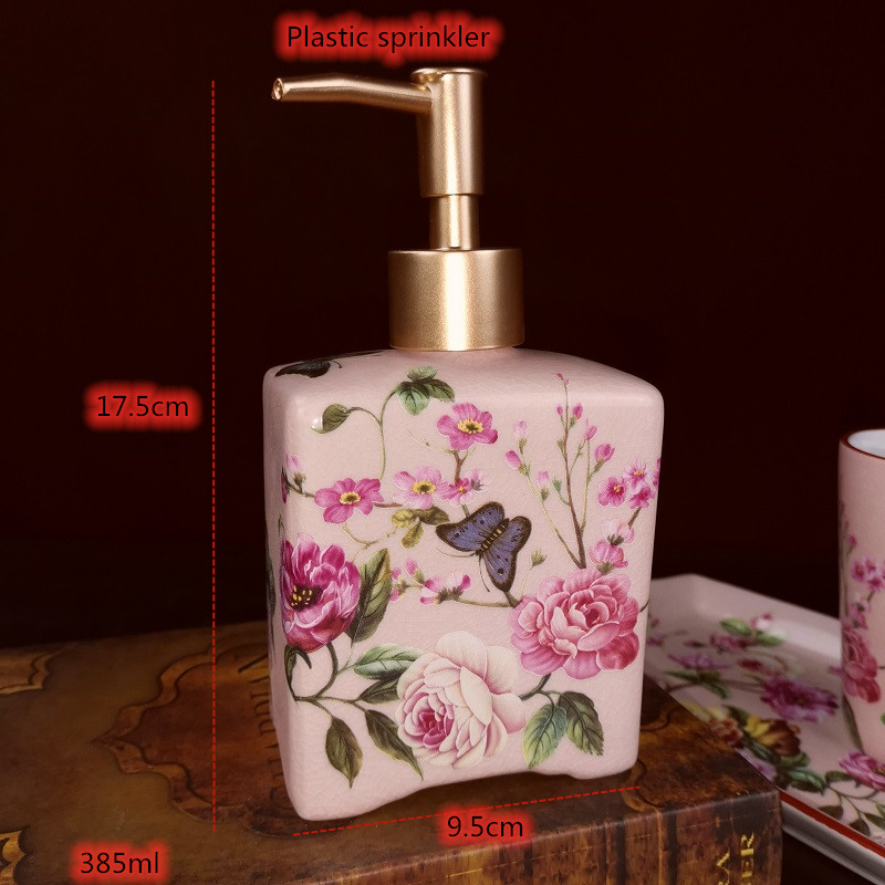 Pink Rose Pattern Bathroom Acc - Zara Home Bathroom review and price
