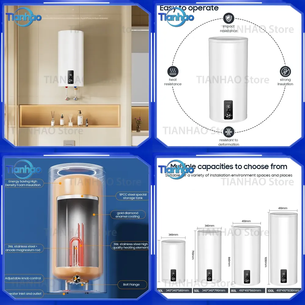 30L 50L 80L 100L 2200W Electri - Home Bathroom Geyser review and price