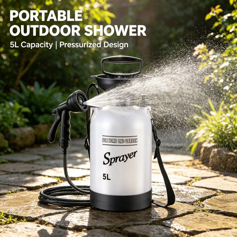 5L Portable Camping Shower Man - Shower Head Rain review and price
